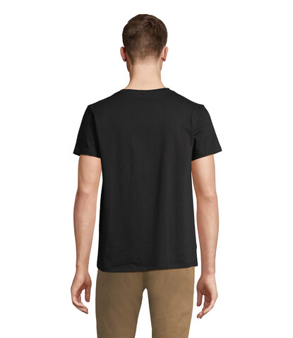 REGENT V V-NECK T-SHIRT - Deep Black bedrucken, Art.-Nr. S04765-DB-L