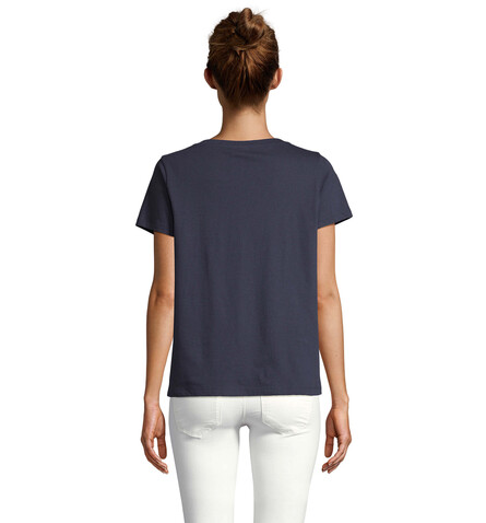 REGENT V T-SHIRT WOMEN - French Navy bedrucken, Art.-Nr. S04766-FN-M