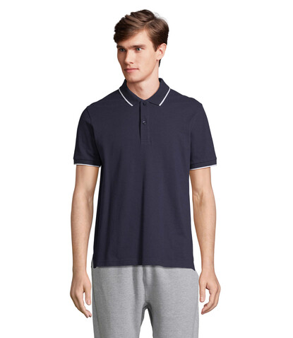 PALERMO POLO-SHIRT - Französische Marine/weiß bedrucken, Art.-Nr. S04769-FW-3XL PALERMO POLO-SHIRT - Französische Marine/weiß bedrucken, Art.-Nr. S04769-FW-3XL