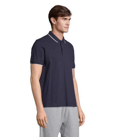 PALERMO POLO-SHIRT - Französische Marine/weiß bedrucken, Art.-Nr. S04769-FW-3XL PALERMO POLO-SHIRT - Französische Marine/weiß bedrucken, Art.-Nr. S04769-FW-3XL