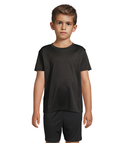SPRINT KIDS SPORTS T-SHIRT - Schwarz bedrucken, Art.-Nr. S04773-BK-L SPRINT KIDS SPORTS T-SHIRT - Schwarz bedrucken, Art.-Nr. S04773-BK-L
