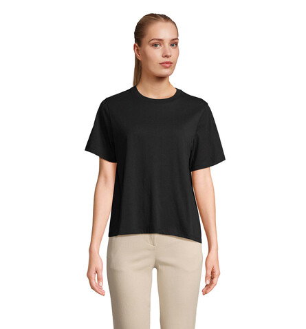 LEGEND DAMEN-T-SHIRT - Deep Black bedrucken, Art.-Nr. S04776-DB-S