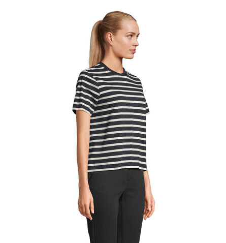 LEGEND DAMEN-T-SHIRT - Navy|Off White bedrucken, Art.-Nr. S04776-BH-XXL