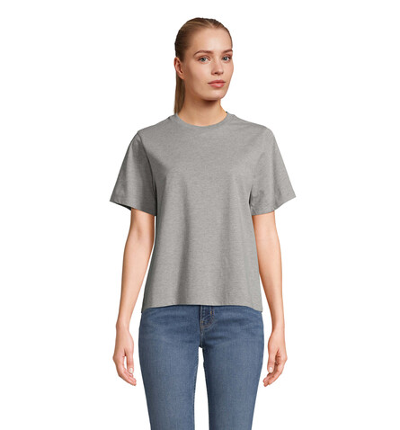 LEGEND DAMEN-T-SHIRT - Graue Melange bedrucken, Art.-Nr. S04776-GM-M