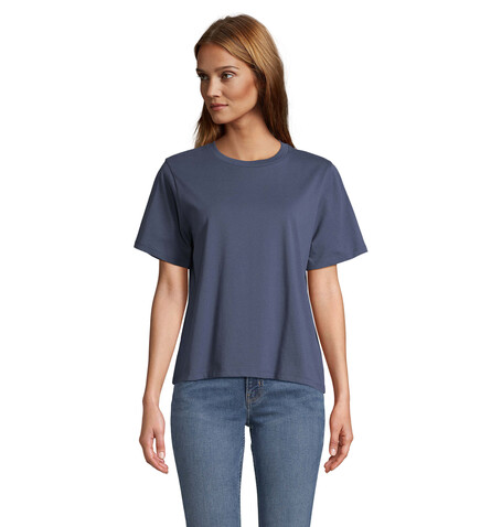 LEGEND DAMEN-T-SHIRT - Denim bedrucken, Art.-Nr. S04776-DM-M