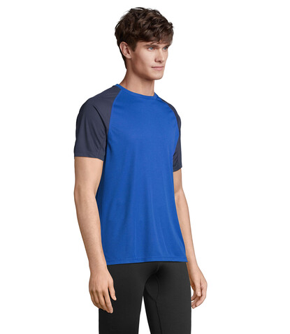 VORTEX RAGLAN T-SHIRT - French Navy/Royal Blue bedrucken, Art.-Nr. S04787-ET-L