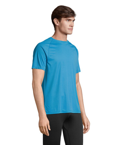 VORTEX RAGLAN T-SHIRT - Aqua bedrucken, Art.-Nr. S04787-AQ-XS