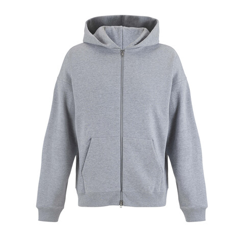 ELIOTT FULLZIP HOODIE - Grau-Melange 2 bedrucken, Art.-Nr. S04884-GY-3XL
