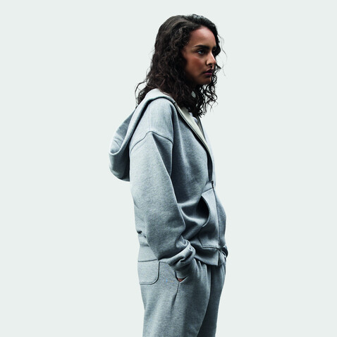 ELIOTT FULLZIP HOODIE - Grau-Melange 2 bedrucken, Art.-Nr. S04884-GY-3XL