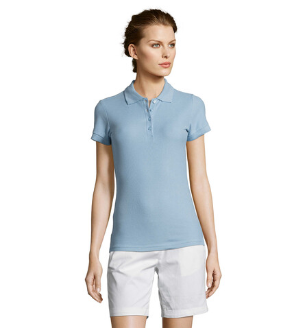 PEOPLE DAMEN POLO 210g - Sky Blue Pique bedrucken, Art.-Nr. S11310-SP-L PEOPLE DAMEN POLO 210g - Sky Blue Pique bedrucken, Art.-Nr. S11310-SP-L