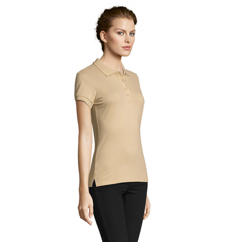 PEOPLE DAMEN POLO 210g - Sand bedrucken, Art.-Nr. S11310-SA-XXL