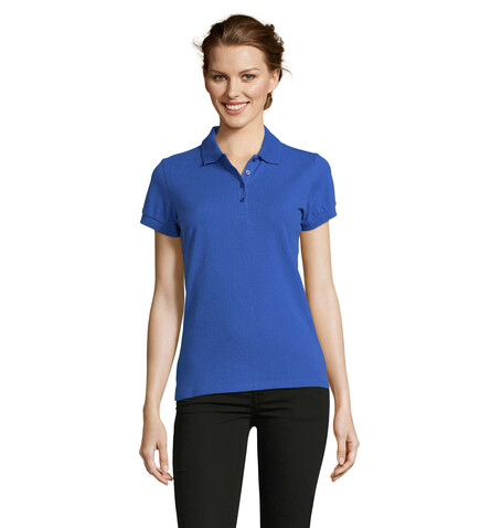PEOPLE DAMEN POLO 210g - Royal Blue bedrucken, Art.-Nr. S11310-RB-S
