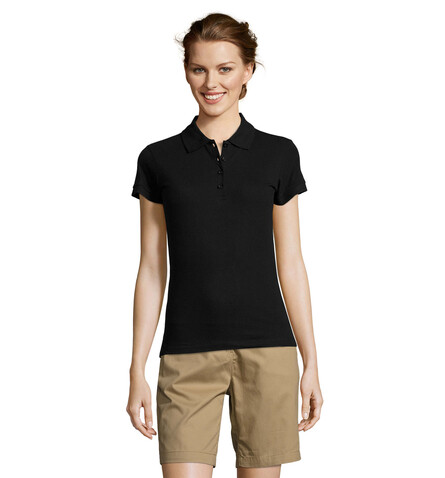 PEOPLE DAMEN POLO 210g - Schwarz bedrucken, Art.-Nr. S11310-BK-S PEOPLE DAMEN POLO 210g - Schwarz bedrucken, Art.-Nr. S11310-BK-S