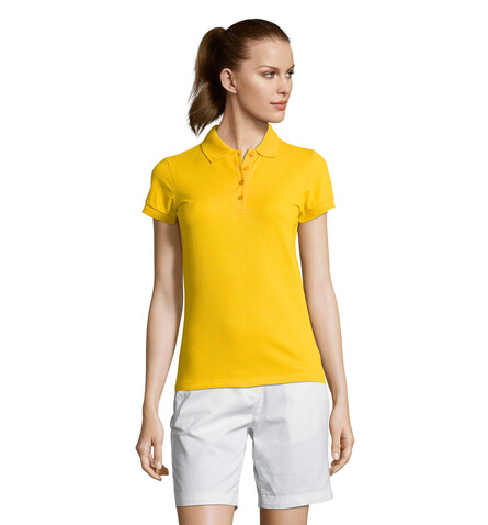 PASSION DAMEN POLO 170g - Gold bedrucken, Art.-Nr. S11338-GO-M