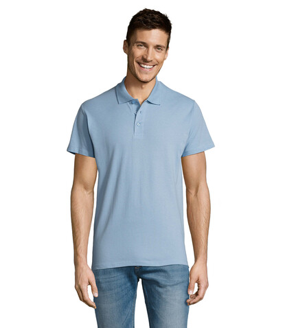 SUMMER II MEN Polo 170g - Sky Blue Pique bedrucken, Art.-Nr. S11342-SP-XS SUMMER II MEN Polo 170g - Sky Blue Pique bedrucken, Art.-Nr. S11342-SP-XS