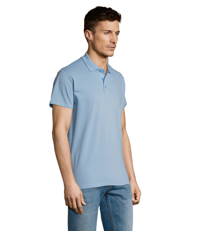 SUMMER II MEN Polo 170g - Sky Blue Pique bedrucken, Art.-Nr. S11342-SP-XS SUMMER II MEN Polo 170g - Sky Blue Pique bedrucken, Art.-Nr. S11342-SP-XS
