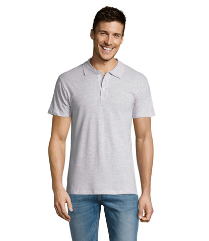 SUMMER II MEN Polo 170g - Ash bedrucken, Art.-Nr. S11342-AS-XS SUMMER II MEN Polo 170g - Ash bedrucken, Art.-Nr. S11342-AS-XS