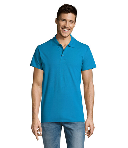 SUMMER II MEN Polo 170g - Aqua bedrucken, Art.-Nr. S11342-AQ-S