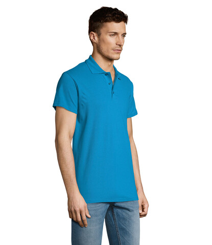 SUMMER II MEN Polo 170g - Aqua bedrucken, Art.-Nr. S11342-AQ-S
