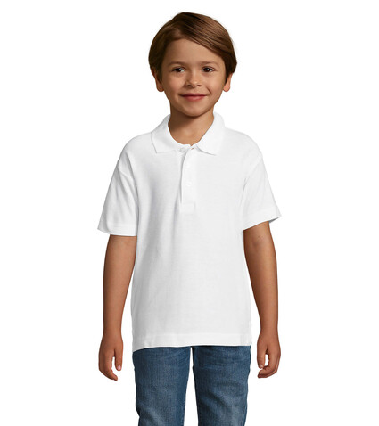 SUMMER II KIDS Polo 170g - White bedrucken, Art.-Nr. S11344-WH-3XL SUMMER II KIDS Polo 170g - White bedrucken, Art.-Nr. S11344-WH-3XL