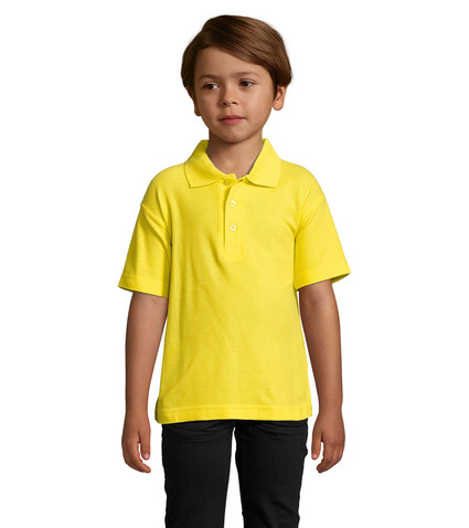 SUMMER II KIDS Polo 170g - Gold bedrucken, Art.-Nr. S11344-GO-3XL
