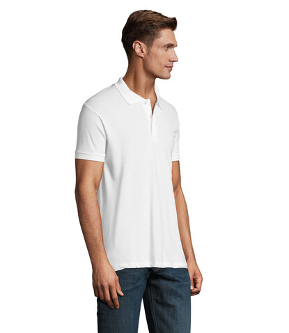 PERFECT MEN Polo 180g - White bedrucken, Art.-Nr. S11346-WH-5XL