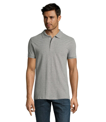 PERFECT MEN Polo 180g - Grau-Melange 2 bedrucken, Art.-Nr. S11346-GY-3XL PERFECT MEN Polo 180g - Grau-Melange 2 bedrucken, Art.-Nr. S11346-GY-3XL