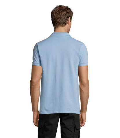 PERFECT MEN Polo 180g - Sky Blue Pique bedrucken, Art.-Nr. S11346-SP-L