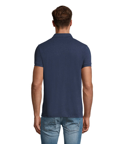 PERFECT MEN Polo 180g - Heather Denim bedrucken, Art.-Nr. S11346-HD-XL