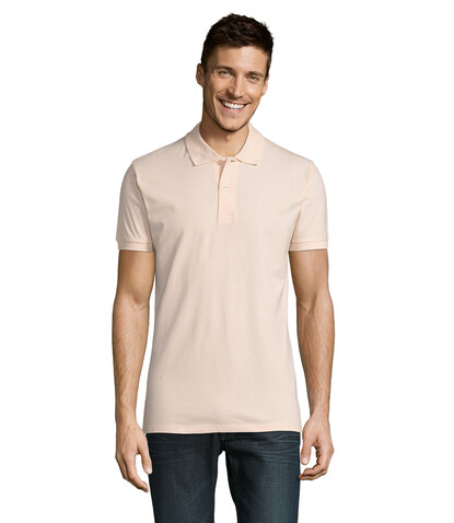 PERFECT MEN Polo 180g - Cremiges Rosa bedrucken, Art.-Nr. S11346-CP-S PERFECT MEN Polo 180g - Cremiges Rosa bedrucken, Art.-Nr. S11346-CP-S