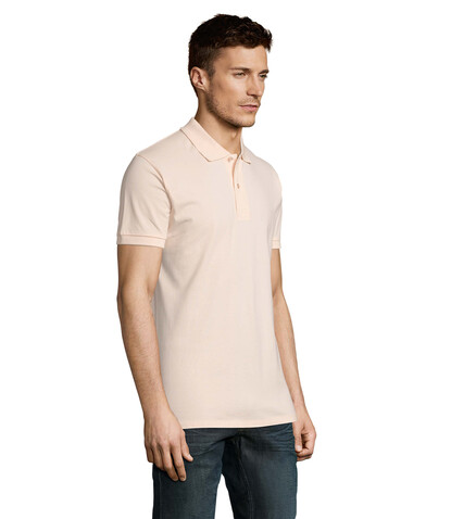 PERFECT MEN Polo 180g - Cremiges Rosa bedrucken, Art.-Nr. S11346-CP-S PERFECT MEN Polo 180g - Cremiges Rosa bedrucken, Art.-Nr. S11346-CP-S