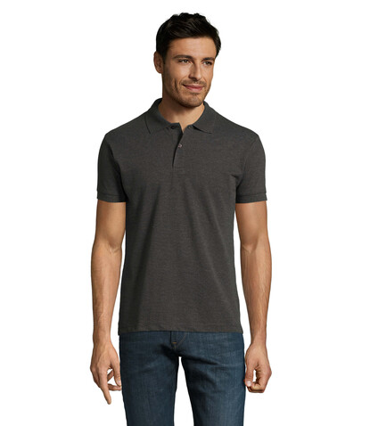 PERFECT MEN Polo 180g - Charcoal Melange bedrucken, Art.-Nr. S11346-CE-L PERFECT MEN Polo 180g - Charcoal Melange bedrucken, Art.-Nr. S11346-CE-L