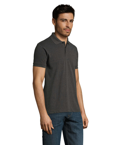 PERFECT MEN Polo 180g - Charcoal Melange bedrucken, Art.-Nr. S11346-CE-L PERFECT MEN Polo 180g - Charcoal Melange bedrucken, Art.-Nr. S11346-CE-L