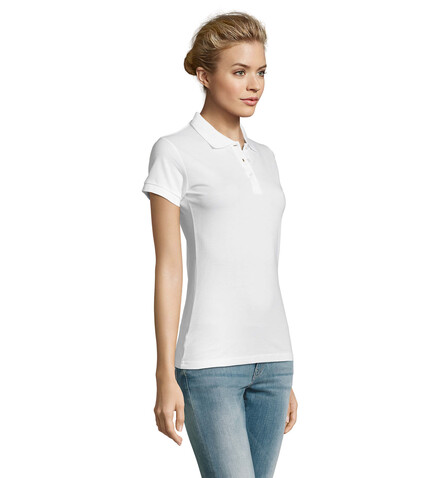 PERFECT DAMEN POLO 180g - White bedrucken, Art.-Nr. S11347-WH-S