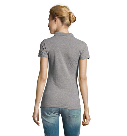 PERFECT DAMEN POLO 180g - Grau-Melange 2 bedrucken, Art.-Nr. S11347-GY-XL