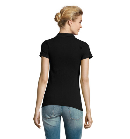 PERFECT DAMEN POLO 180g - Schwarz bedrucken, Art.-Nr. S11347-BK-XL