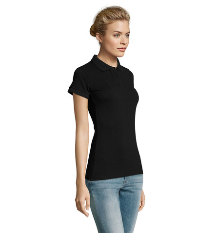 PERFECT DAMEN POLO 180g - Schwarz bedrucken, Art.-Nr. S11347-BK-XL