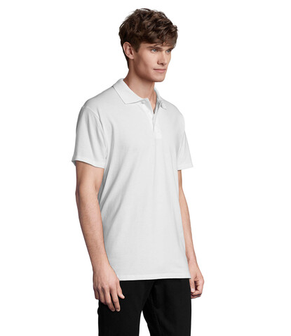 SPRING II MEN Polo 210g - White bedrucken, Art.-Nr. S11362-WH-XL