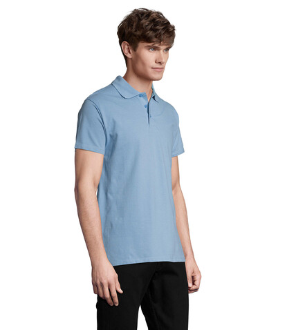 SPRING II MEN Polo 210g - Sky Blue Pique bedrucken, Art.-Nr. S11362-SP-XXL SPRING II MEN Polo 210g - Sky Blue Pique bedrucken, Art.-Nr. S11362-SP-XXL