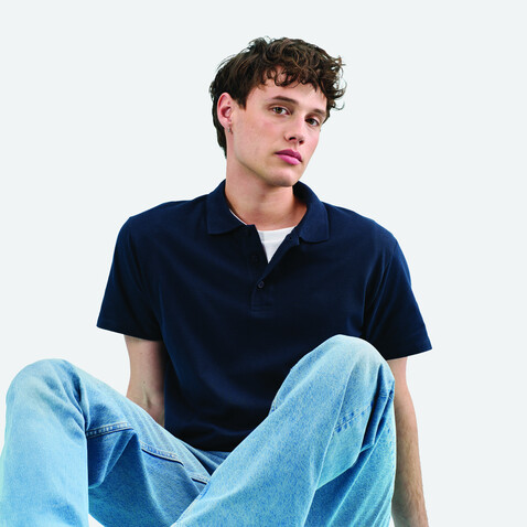 SPRING II MEN Polo 210g - Navy bedrucken, Art.-Nr. S11362-NY-M