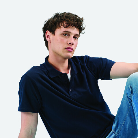 SPRING II MEN Polo 210g - Navy bedrucken, Art.-Nr. S11362-NY-M