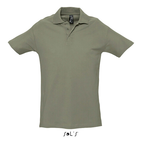 SPRING II MEN Polo 210g - Khaki bedrucken, Art.-Nr. S11362-KH-M