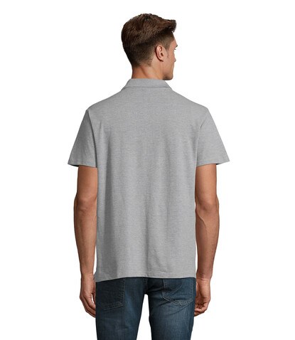 SPRING II MEN Polo 210g - Grau-Melange 2 bedrucken, Art.-Nr. S11362-GY-S