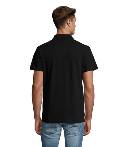 SPRING II MEN Polo 210g - Schwarz bedrucken, Art.-Nr. S11362-BK-3XL
