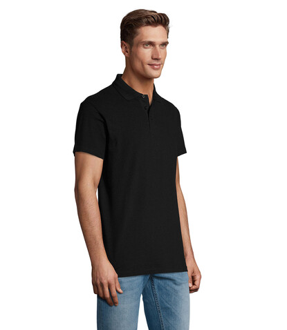 SPRING II MEN Polo 210g - Schwarz bedrucken, Art.-Nr. S11362-BK-3XL