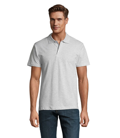 SPRING II MEN Polo 210g - Ash bedrucken, Art.-Nr. S11362-AS-L