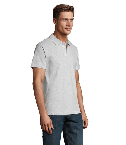 SPRING II MEN Polo 210g - Ash bedrucken, Art.-Nr. S11362-AS-L