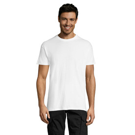 REGENT Uni T-Shirt 150g - White bedrucken, Art.-Nr. S11380-WH-5XL