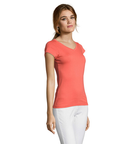 MOON DAMENT-SHIRT 150g - Koralle bedrucken, Art.-Nr. S11388-CO-M MOON DAMENT-SHIRT 150g - Koralle bedrucken, Art.-Nr. S11388-CO-M