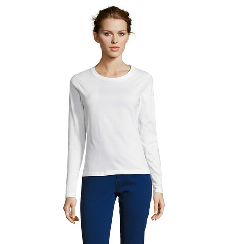 MAJESTIC DAMENT-SHIRT 150g - White bedrucken, Art.-Nr. S11425-WH-XXL